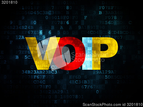 Image of Web development concept: VOIP on Digital background