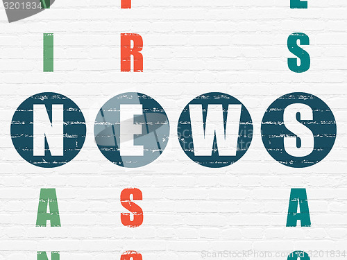 Image of News concept: word News in solving Crossword Puzzle