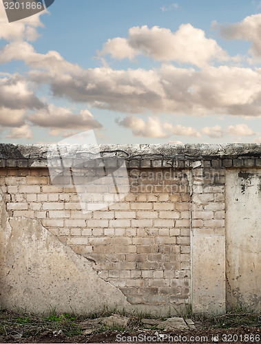 Image of Blue sky with clouds, view from the balcony