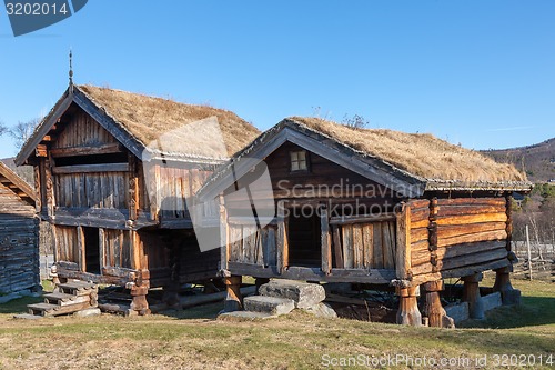 Image of Small building in Norway mountain.