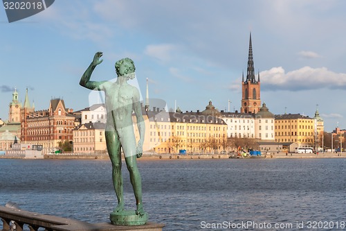 Image of View over the old town in Stockholm, Sweden