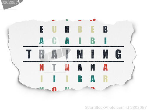 Image of Education concept: word Training in solving Crossword Puzzle