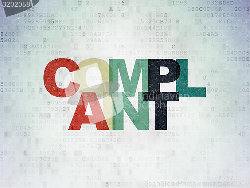 Image of Law concept: Complaint on digital background
