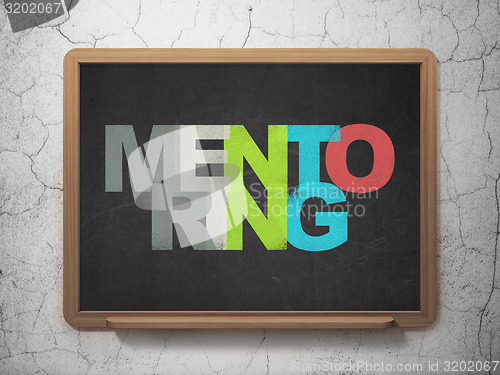 Image of Education concept: Mentoring on School Board background