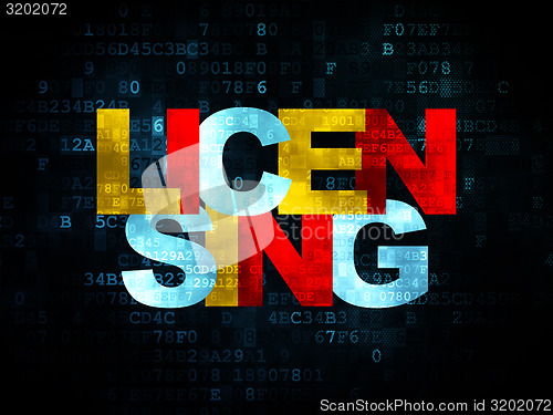 Image of Law concept: Licensing on Digital background