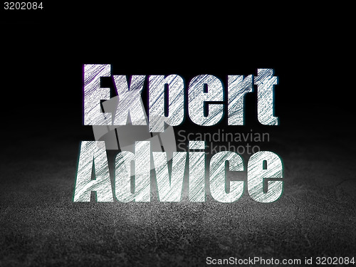 Image of Law concept: Expert Advice in grunge dark room