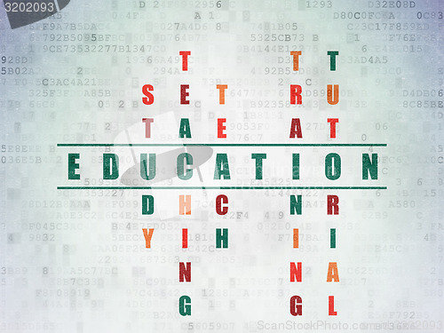 Image of Education concept: word Education in solving Crossword Puzzle