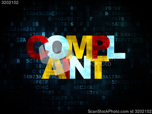 Image of Law concept: Complaint on Digital background