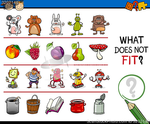 Image of what does not fit game cartoon