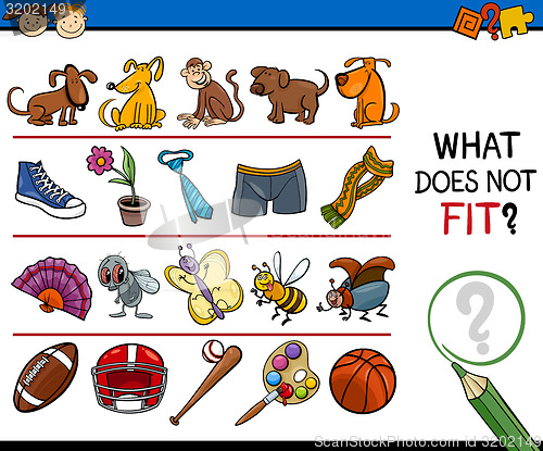 Image of what does not fit game cartoon