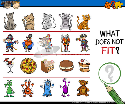 Image of what does not fit game cartoon