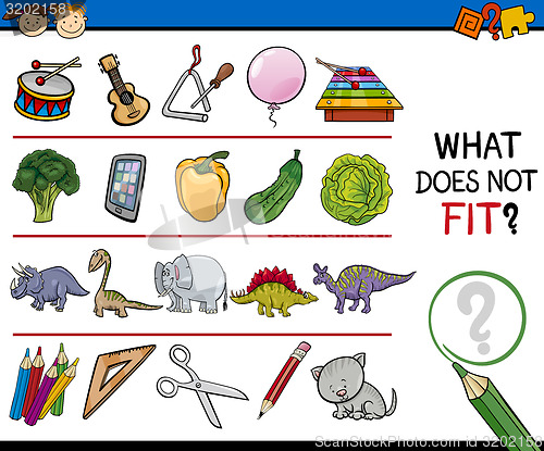 Image of what does not fit game cartoon