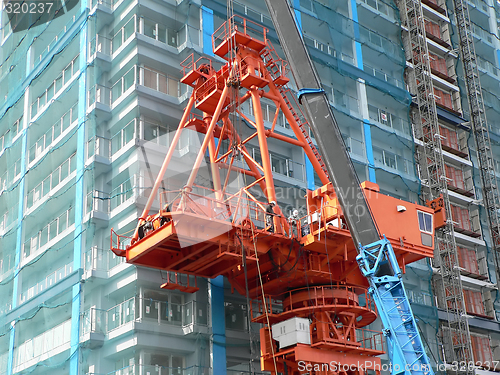 Image of industrial construction crane