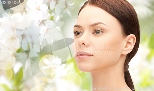 Image of beautiful young woman face