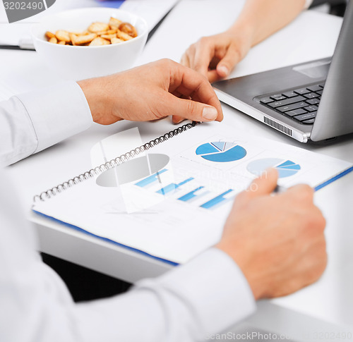 Image of business team having discussion in office