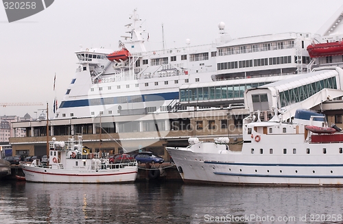 Image of White boats