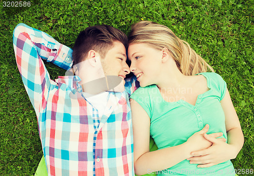 Image of smiling couple in park