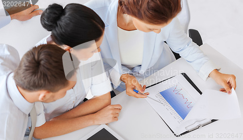 Image of business team having discussion in office