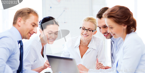 Image of business team having meeting in office