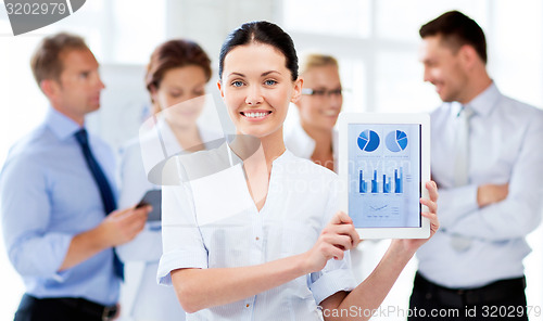 Image of businesswoman with tablet pc