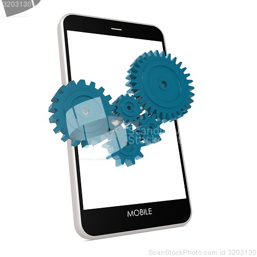 Image of Smartphone with gear