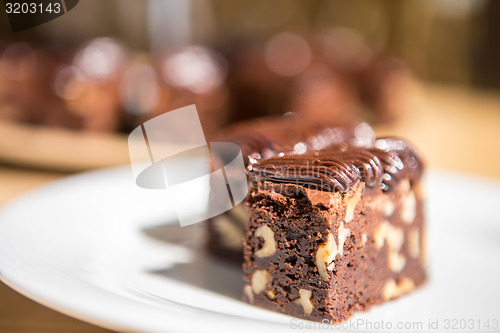 Image of Delicious dark chocolate cake