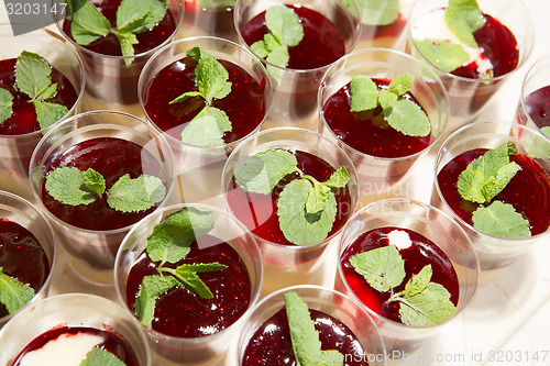 Image of sweets on the wedding table. Vintage color.