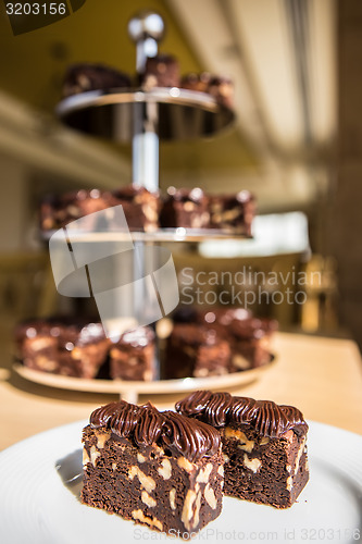 Image of Delicious dark chocolate cake