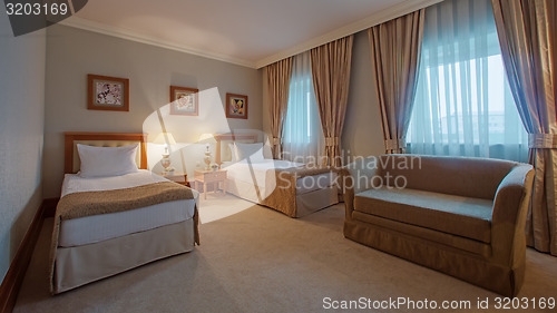 Image of Interior design. Big modern Bedroom