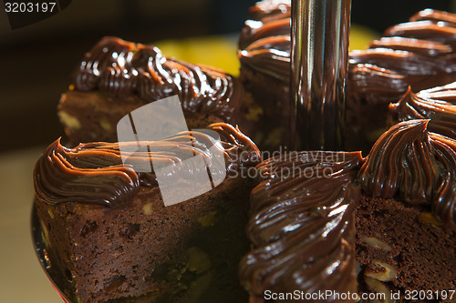 Image of Delicious dark chocolate cake