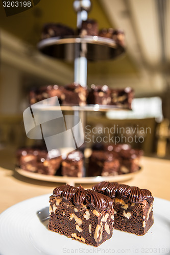 Image of Delicious dark chocolate cake