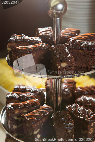 Image of Delicious dark chocolate cake