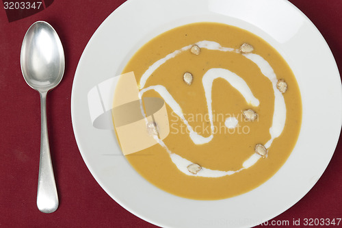 Image of Squash soup from above