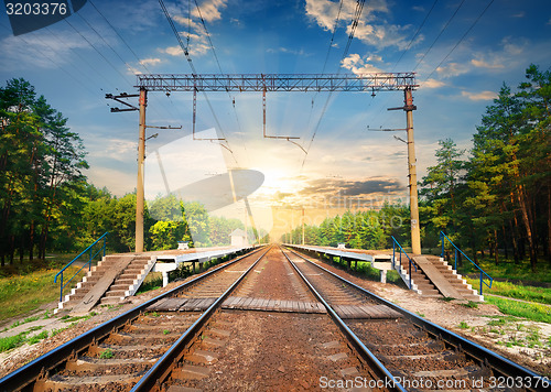 Image of Stairs on railroad