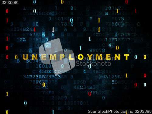 Image of Business concept: Unemployment on Digital background