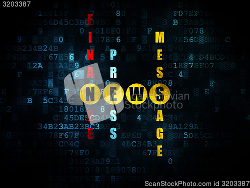 Image of News concept: word News in solving Crossword Puzzle