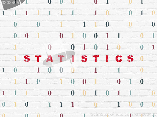 Image of Finance concept: Statistics on wall background