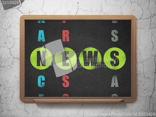 Image of News concept: word News in solving Crossword Puzzle