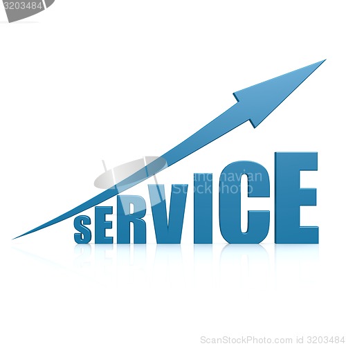 Image of Service blue arrow