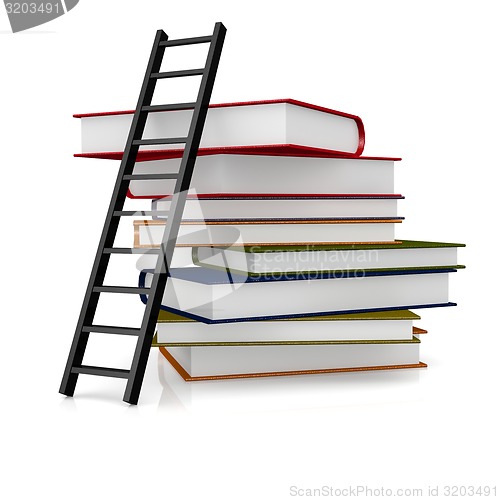 Image of Black ladder and book