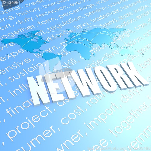 Image of Network world map