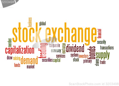 Image of Stock exchange word cloud
