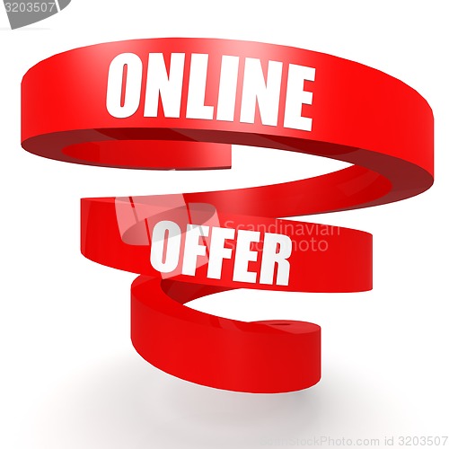 Image of Online offer red helix banner