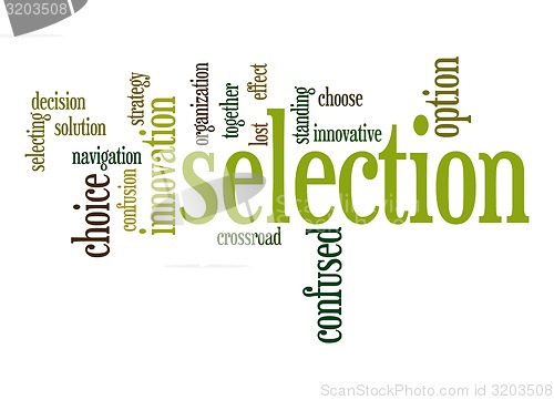 Image of Selection word cloud