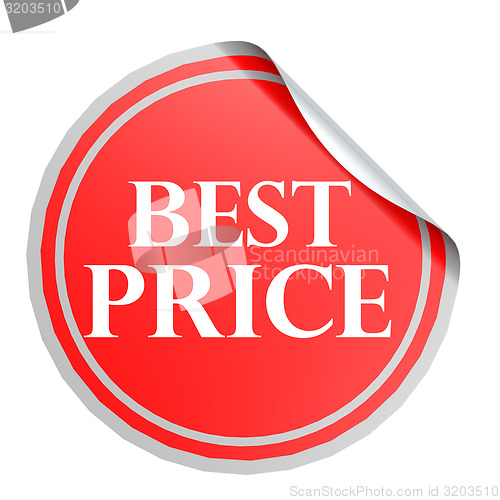 Image of Best price red circle label
