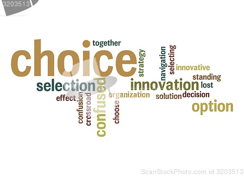 Image of Choice word cloud