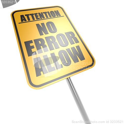 Image of No error allow road sign