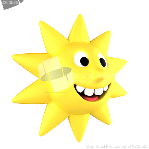 Image of Yellow sun smiling