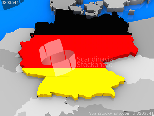 Image of Germany standing out of map