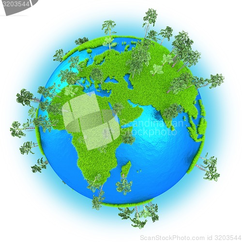 Image of Africa, Europe and Western Asia on planet Earth